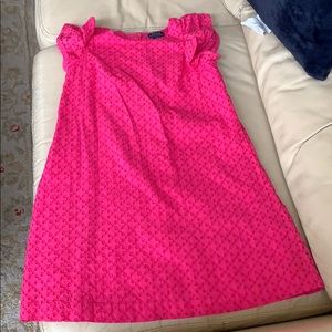 Girls size 12 polo pink eyelet dress